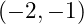 (-2, -1)